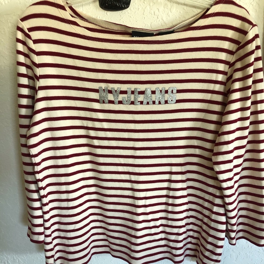 Red striped top